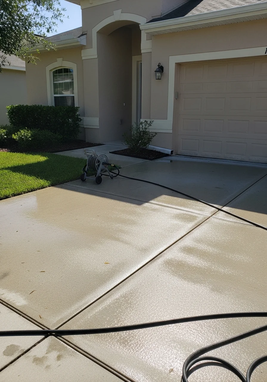 Close-up of a homeowner and service professional shaking hands in front of a Mango home.